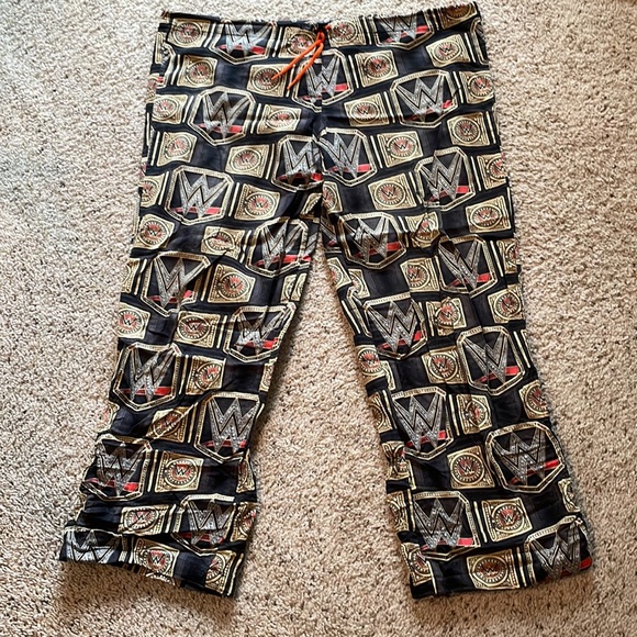 Hand crafted WWE lounge pants with drawstring waist - Picture 2 of 6